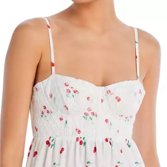 AQUA & KRISTOPHER BROCK Cherry Print Bustier Maxi Dress - Picture 3 of 4